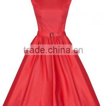 Walson Wholesale Hot New Summer Women Casual Dresses Retro Party Robe Rockabilly 50s Black Vintage Dress photo-3