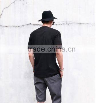 Men's Double Front Zipper Round Tee photo-4