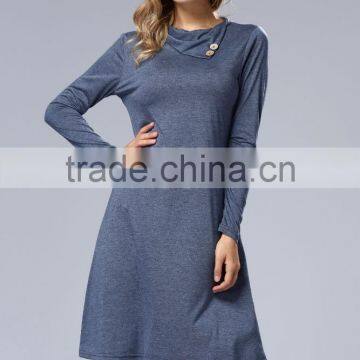 Wholesale Elegant Summer Dress Women Long Sleeve Casual Dress 2017 photo-4