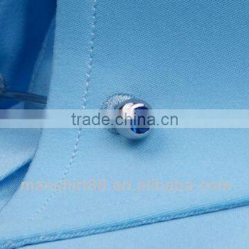 2017 Light Blue French Cuff Men Dress or Tuxedo Shirt photo-2