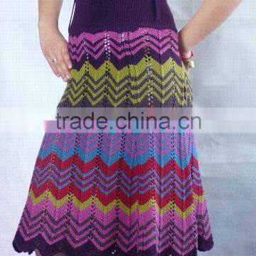 polychrome knee-length skirt