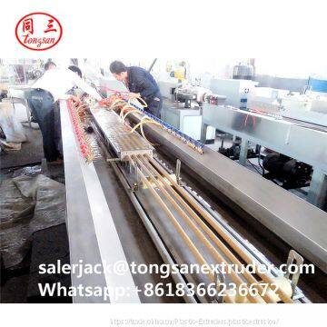 China Top 5 Brand Wood Plastic Composite PE PVC Wood WPC Profile Extrusion Line photo-3