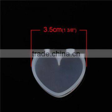 Silicone DIY Tools Resin Mold Heart White 35mm x 31mm photo-2