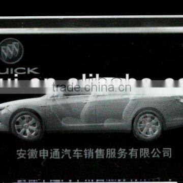 3d glass cube laser engraving for buick car