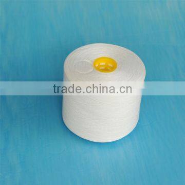 raw white100% spun polyester sewing thread