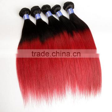 Cheap price with high quality two tone ombre colored hair weave bundles , Peruvian hair