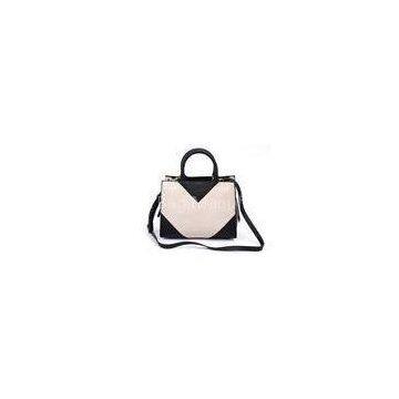 Black And White Satchel Style Handbags Womens Leather Bag Customized