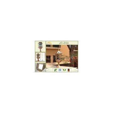 Beautiful Bronze Garden / Street LED Solar Pillar Lights 2.5w With Time Control Sensor