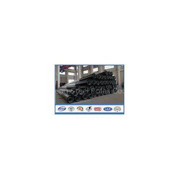 Hot Dip Galvanized Power Transmission Pole 2 Segments Section Slip Joint Connection