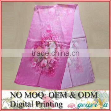 Digital Printing Ladies Silk Neck Scarf