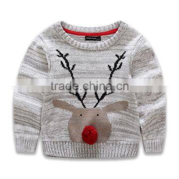 B40696A 2017 new design kids clothing boy Christmas deer sweaters