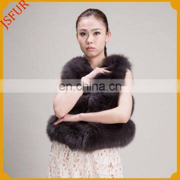 Hand make the three section short real fox fur fur gilet