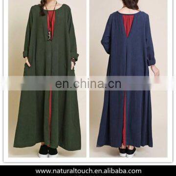 Women Long Sleeves Muslim Maxi Dress On Sale (16042601)