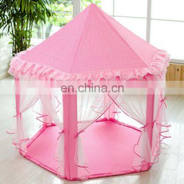 Children Indoor Play Tent Princess Castle Playhouse for Kids Pink With Storage Bag