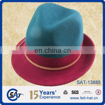 100% Australiantwo tone fedora hat