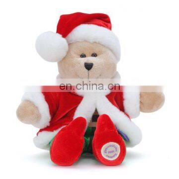 HI CE cheap custom plush toys christmas animated plush teddy bear