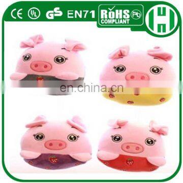 HI CE new design pink pig valentines' day plush soft toy pink pig toy