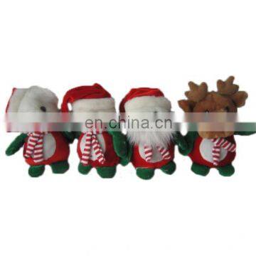 5inch Christmas decoration small pendant Plush Stuffed animals toys