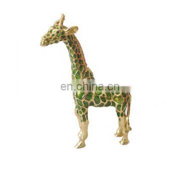 giraffe metal rhinestone unique jewelry gift box