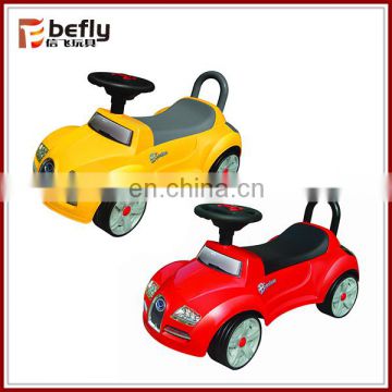 Funny red and yellow plastic baby sliding car on alibaba