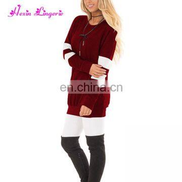 Paypal Accept Wine Red Long Sleeves o Neck Ladies Western Women Tops Chinese Blouse photo-4