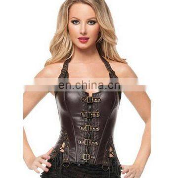 European palace style leather body shaper corset#SY-0029