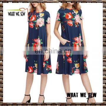 Custom Summer Fashionable Flower Print Dress by Best Manufacturers in China photo-2