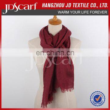 2017 new fashion 100% Acrylic China solid scarf with slight brush winter scarf