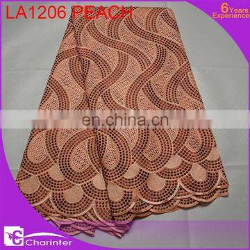 Afriacn Cheap Lace Fabric Cotton Lace Fabric Voile Lace photo-6