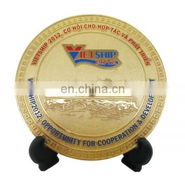 custom zinc alloy ship insert viet nam souvenir plate