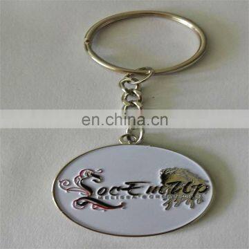 Custom cheap metal printed logo key chain