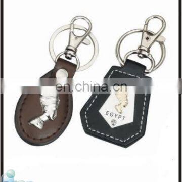 Sample free embossing imitation leather keychains