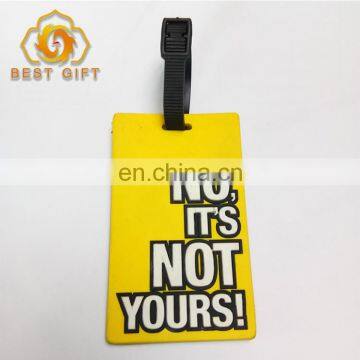 Cheap Wholesale Custom Blank Soft Pvc Travel Cartoon Luggage Tag