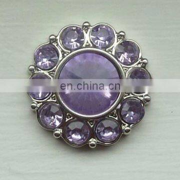 2013 fashion metal round sparkly rhinestone button