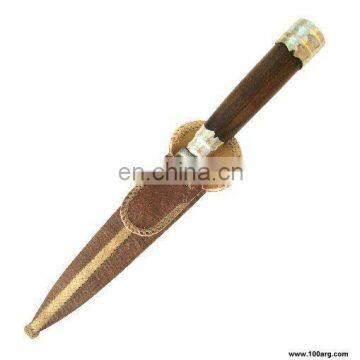 KNIFE WITH STAINLESS STEEL SHEET 14CM WITH WOODEN HANDLE AND ALPACA