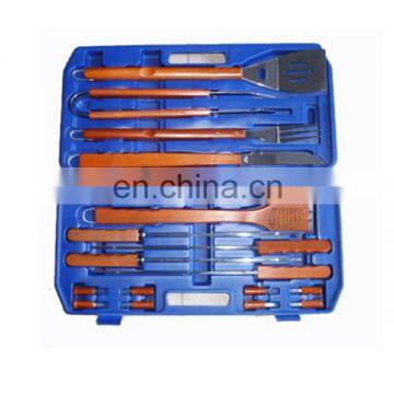 stainless steel Case many tools functional bbq set