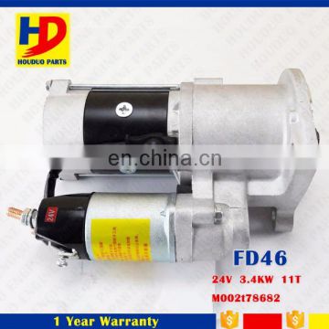 Excavator Standard Size Engine Parts FD46 Engine Starter Motor M002t78682