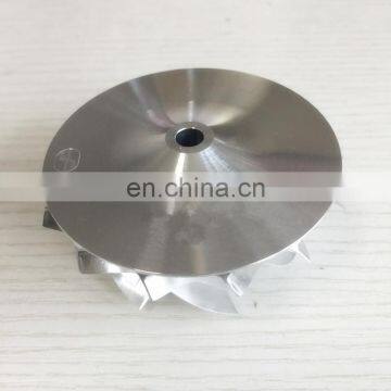 RHF55 52.60/65.00 мм 7+7 лопастей Турбокомпрессор, выполненный из заготовки/обработанный фрезерованием/из алюминия 2618 Компрессорное колесо для VF30/VF34 Апгрейд photo-3