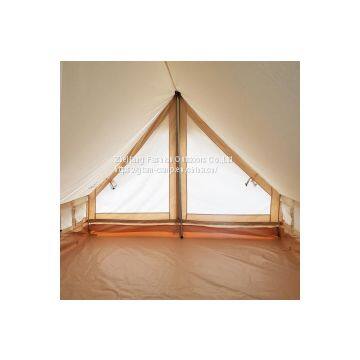 Double Layer Fly Sheet Lodge Cottage Tent 2-4 Man Tents China Wall Tent Supplier Canvas Bell Tent photo-2