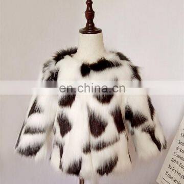 Warm Jacquard Outwear Clothes Baby Girls Autumn Kids Fashion Warm Coat Jacket Thick Outdoor Wear Winter Girl Faux Fur Thick Coat