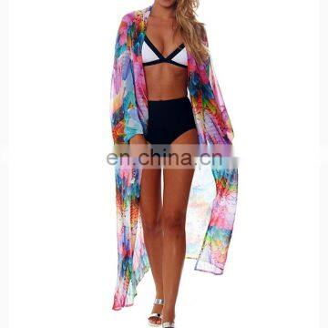 Chiffon Beach Cover up Sarong Robe de Plage Kaftan Pus size Swimwear Pareos de Playa Mujer Bathing suit cover up Saida de Praia