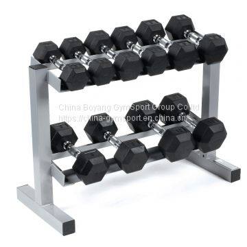 Iron Cast Painted Black Dumbbells photo-3