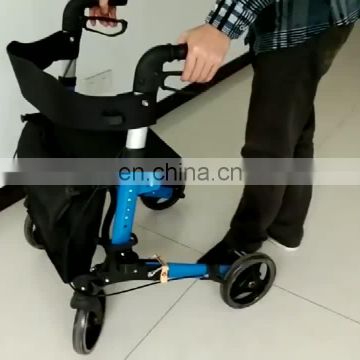 Hot Sale Aluminum Alloy Foldable Walking Aid Elderly Rollator Walker