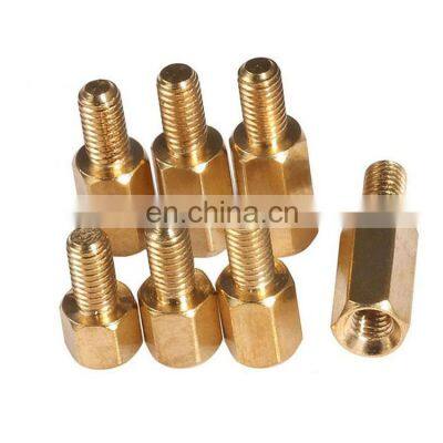 Hexagon Single Head Brass standoff spacer For PCB Board brass coupler threaded joint male and female