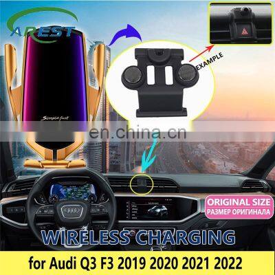 Car Mobile Phone Holder for Audi Q3 F3 MK2 2019 2020 2021 2022 Telephone Stand Charging Bracket Accessories for iphone Huawei