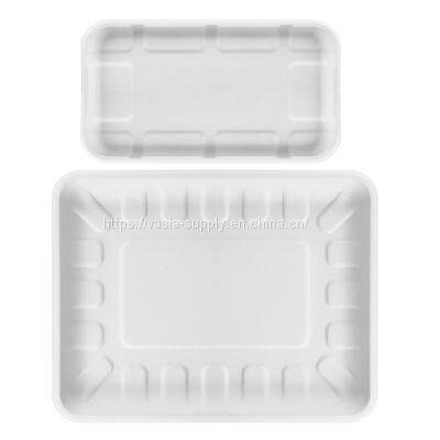 Eco Friendly Factory Direct Bagasse Rectangle tray disposable tableware multi-use Serving Platter Food Tray