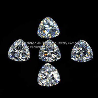 D color near colorless Excellent Cut VVS1 Clarity Trillion Cut Synthetic Loose moissanite gemstone