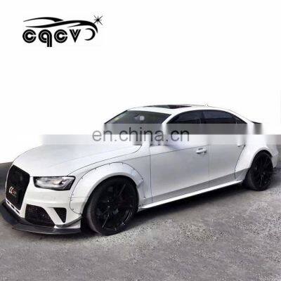 Beautiful Carbon Fiber CQCV Style Body Kit for Audi A4 Front Lip Rear Lip Side Skirts Wide Fender With Assembly Accessories photo-2