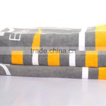 professional towel factory customized pure cotton velour reactive printed beach towel