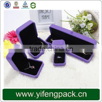 Alibaba china custom velvet jewelry box for ring necklace bracelet set earring